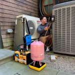 HVAC technician servicing