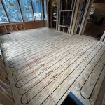 Radiant floor heating installation